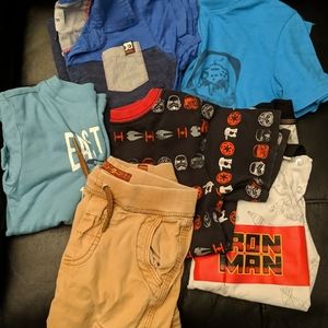 5 boy's shirts + 1 shorts bundle (4-6 years)